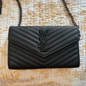 Black Quilted Chain Bag